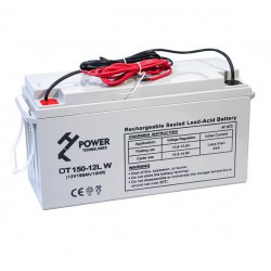 Akumulator żelowy GEL Deep Cycle HT POWER OT150-12LW 12V 150Ah z kablami