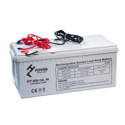 Akumulator żelowy GEL Deep Cycle HT POWER OT200-12LW 12V 200Ah z kablami