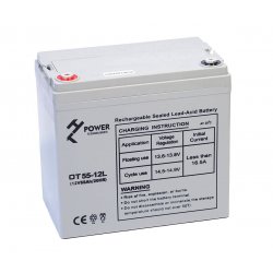 Akumulator żelowy GEL Deep Cycle HT POWER OT55-12L 12V 55Ah M6