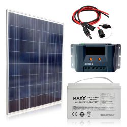 Zestaw Solarny 210W z regulatorem MPPT 15A / 100Ah