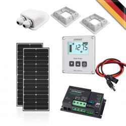 ZESTAW ZASILANIA SOLARNEGO DO KAMPERA - MOC 2x60W PRESTIGE
