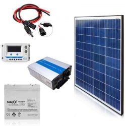 Zestaw zasilania solarnego 100W / 12V - 230V - 350W / 80Ah