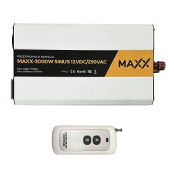 Przetwornica napięcia MAXX 3000W Sinus 12VDC/230VAC [1500W/3000W]