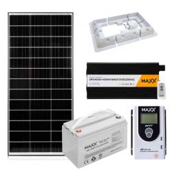 Zestaw fotowoltaiczny OFF-GRID 200W 12V 120Ah i przetwornicą 4000W