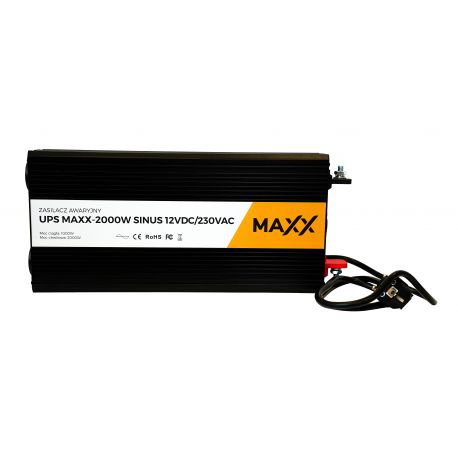 Przetwornica UPS MAXX 2000W Sinus Awaryjne zasilanie 12VDC/230VAC [1000W/2000W]