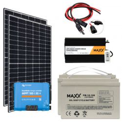 Zestaw zasilania solarnego 770W / 24V-230V 1500W / 120Ah