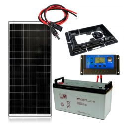 Zestaw fotowoltaiczny 160W z regulatorem PWM 10A