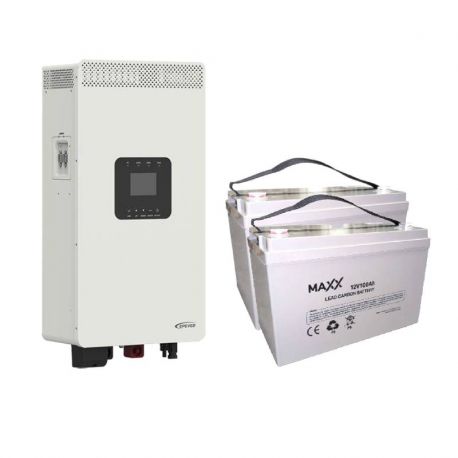 Zestaw Hybrydowy Off-Grid Epever Inwerter HP3522-AH1250P20A + 2x Akumulator Węglowy MAXX 100Ah