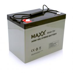 Akumulator AGM-GEL HYBRYDOWY MAXX 80Ah [258*168*208*211]