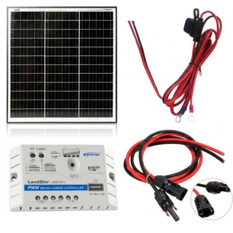 Zestaw zasilania solarnego 55W